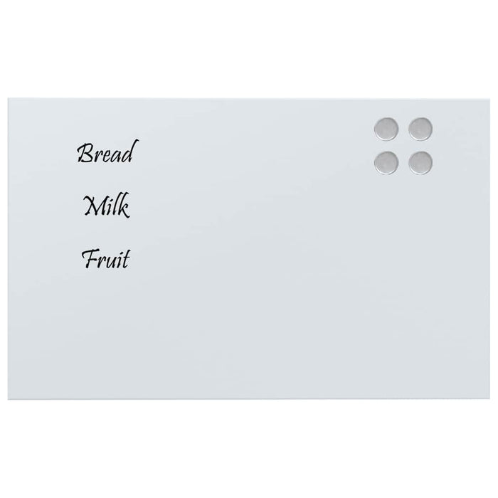 Lavagna Magnetica a Parete Bianca 80x50 cm Vetro Temperato 4008633