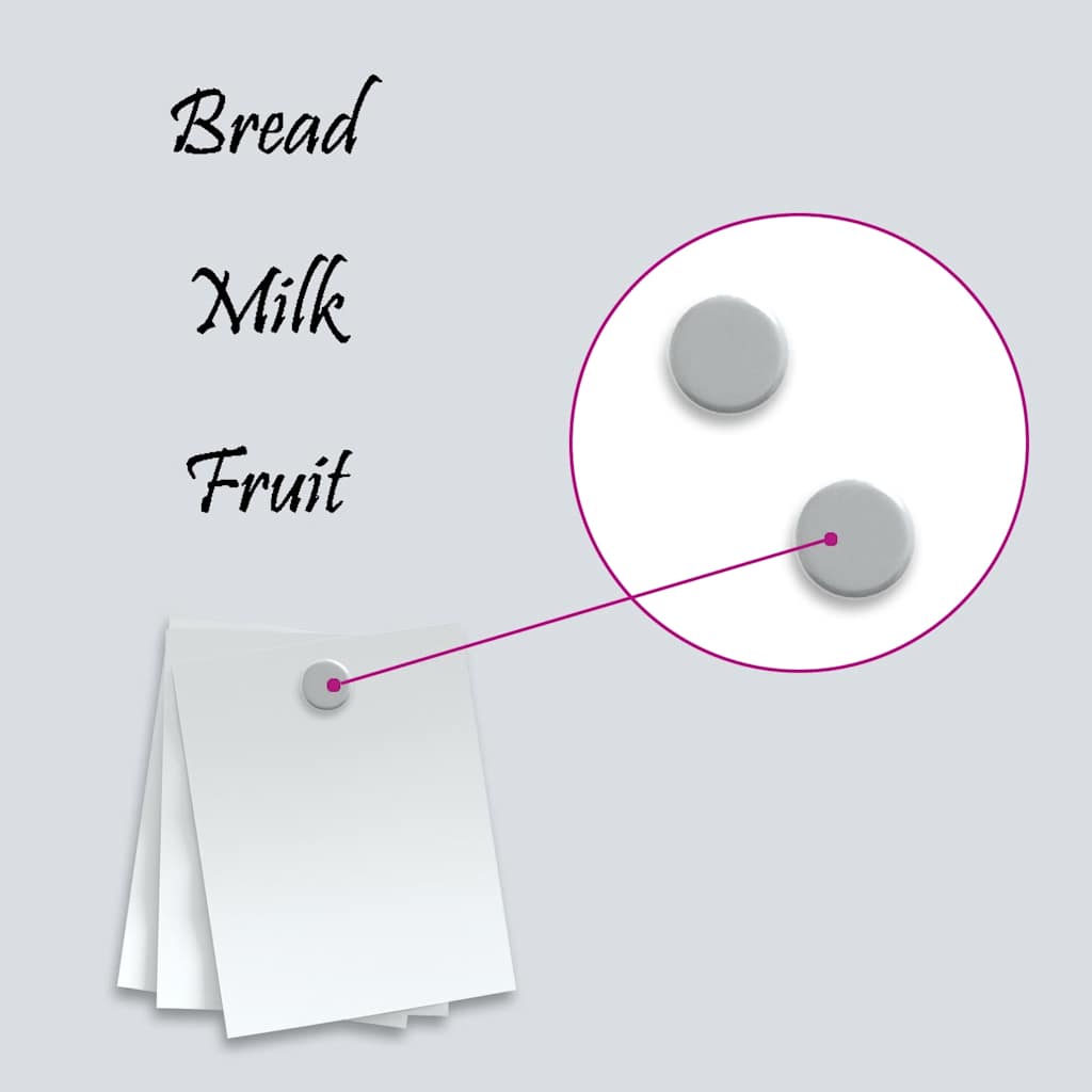 Lavagna Magnetica a Parete Bianca 80x50 cm Vetro Temperato 4008633