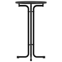 Tavolo da Pranzo Nero Ø60x110 cm Legno Multistrato e Acciaio 4008301