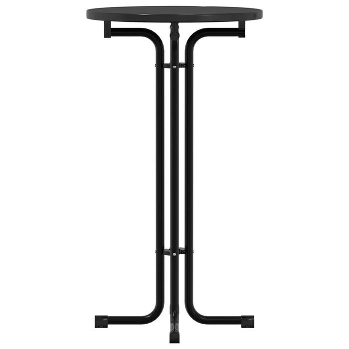 Tavolo da Pranzo Nero Ø60x110 cm Legno Multistrato e Acciaio 4008301