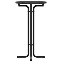 Tavolo da Pranzo Nero Ø60x110 cm Legno Multistrato e Acciaio 4008301