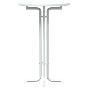 Tavolo da Pranzo Bianco Ø70x110 cm Legno Multistrato e Acciaio 4008302