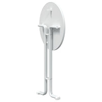 Tavolo da Pranzo Bianco Ø70x110 cm Legno Multistrato e Acciaio 4008302