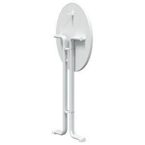 Tavolo da Pranzo Bianco Ø70x110 cm Legno Multistrato e Acciaio 4008302