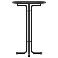 Tavolo da Pranzo Nero Ø70x110 cm Legno Multistrato e Acciaio 4008303