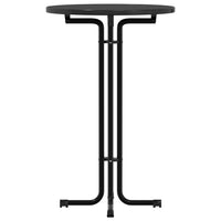 Tavolo da Pranzo Nero Ø70x110 cm Legno Multistrato e Acciaio