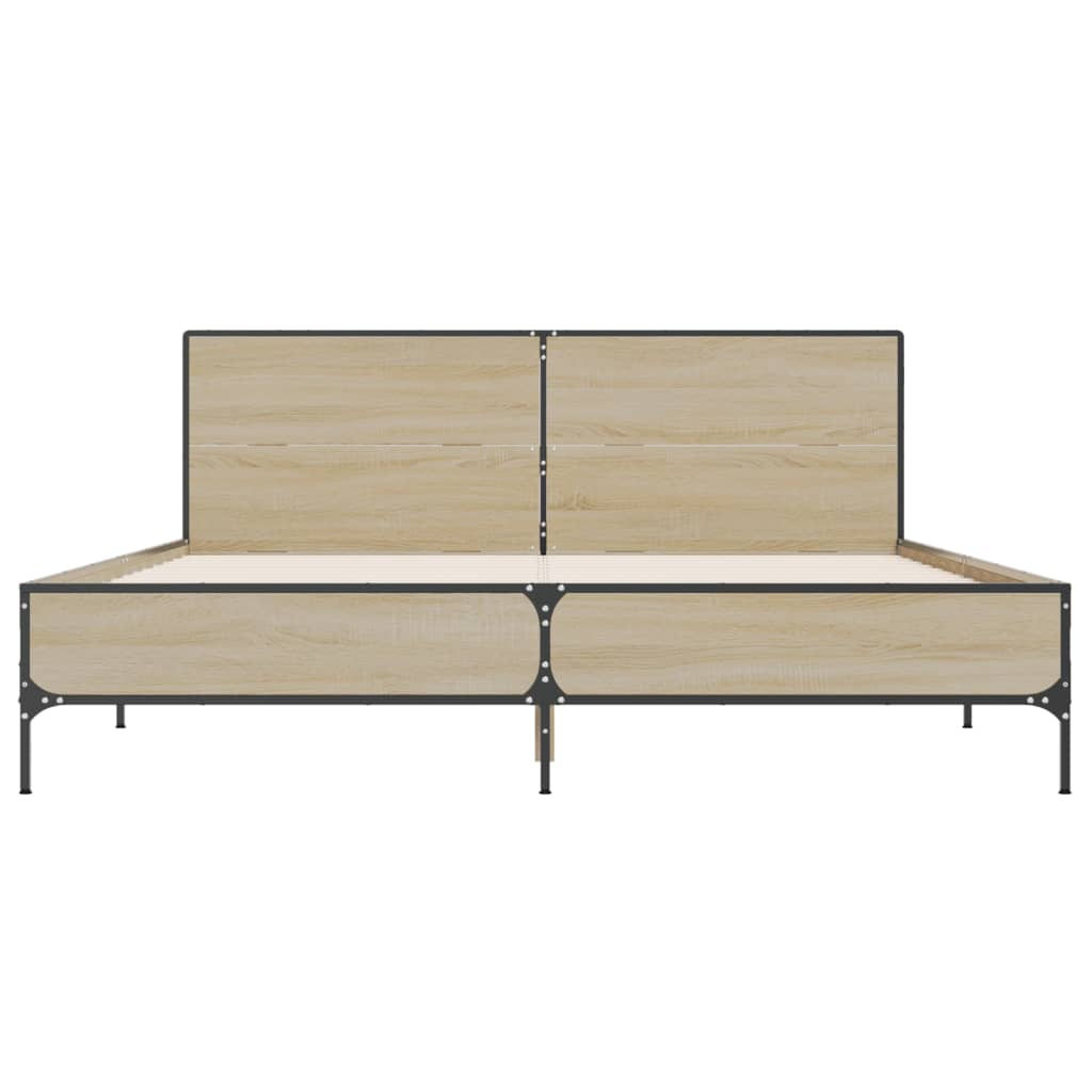 Giroletto Rovere Sonoma 135x190 cm in Legno Multistrato Metallo 3280028