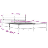 Giroletto Rovere Sonoma 150x200 cm in Legno Multistrato Metallo 3280048