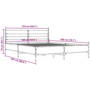 Giroletto Rovere Sonoma 150x200 cm in Legno Multistrato Metallo 3280048