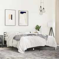 Giroletto-Struttura Letto Nero 160x200 cm in Legno Multistrato e Metallo 559730