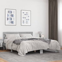 Giroletto Grigio Sonoma 160x200 cm in Legno Multistrato Metallo 3280140