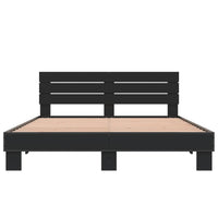 Giroletto Nero 150x200 cm in Legno Multistrato e Metallo 3280142