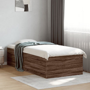 Giroletto-Struttura Letto Rovere Marrone 90x200 cm in Legno Multistrato 202433
