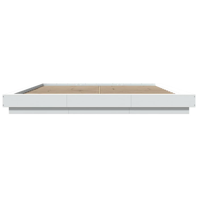 Giroletto con Luci LED Bianco 200x200 cm in Legno Multistrato