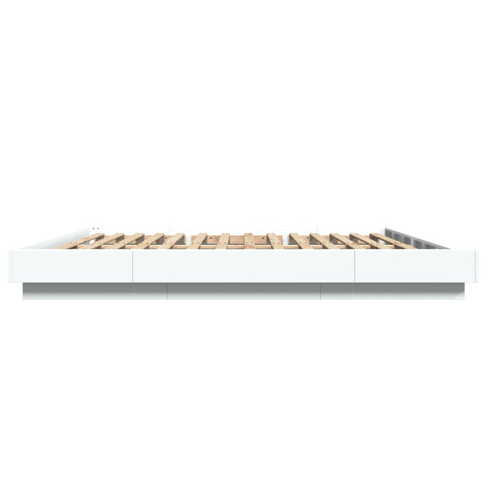 Giroletto con Luci LED Bianco 200x200 cm in Legno Multistrato