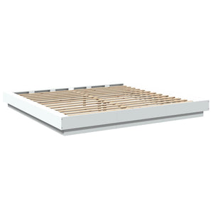 Giroletto con Luci LED Bianco 200x200 cm in Legno Multistrato 3281070