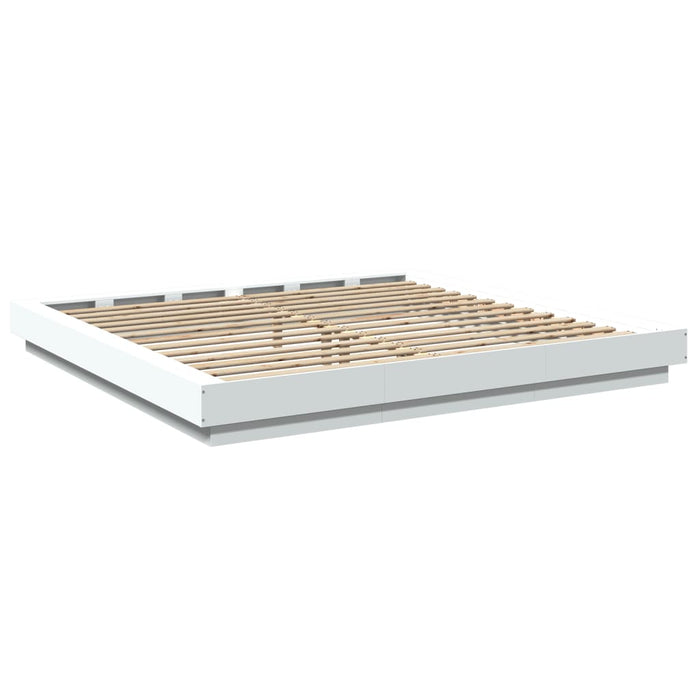 Giroletto con Luci LED Bianco 200x200 cm in Legno Multistrato 3281070