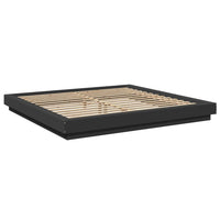 Giroletto con Luci LED Nero 200x200 cm in Legno Multistrato 3281071