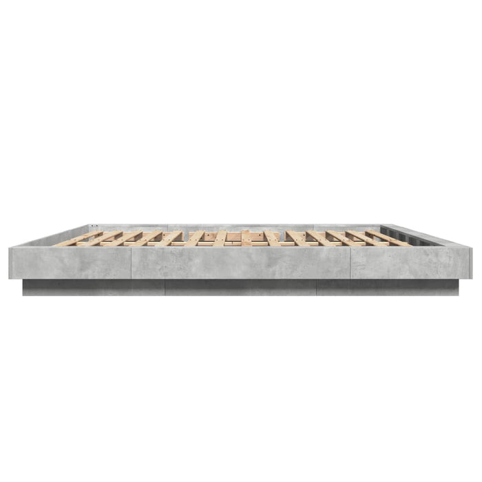 Giroletto Luci LED Grigio Cemento 200x200 cm Legno Multistrato 3281073