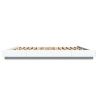 Giroletto con Luci LED Bianco 180x200 cm in Legno Multistrato 3281077