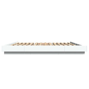 Giroletto con Luci LED Bianco 180x200 cm in Legno Multistrato 3281077