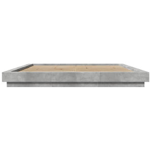 Giroletto Luci LED Grigio Cemento 180x200 cm Legno Multistrato 3281080