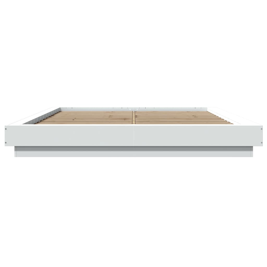 Giroletto con Luci LED Bianco 150x200 cm in Legno Multistrato 3281091