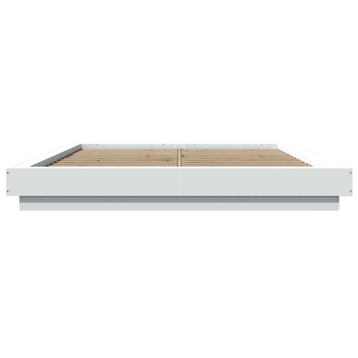 Giroletto con Luci LED Bianco 150x200 cm in Legno Multistrato 3281091