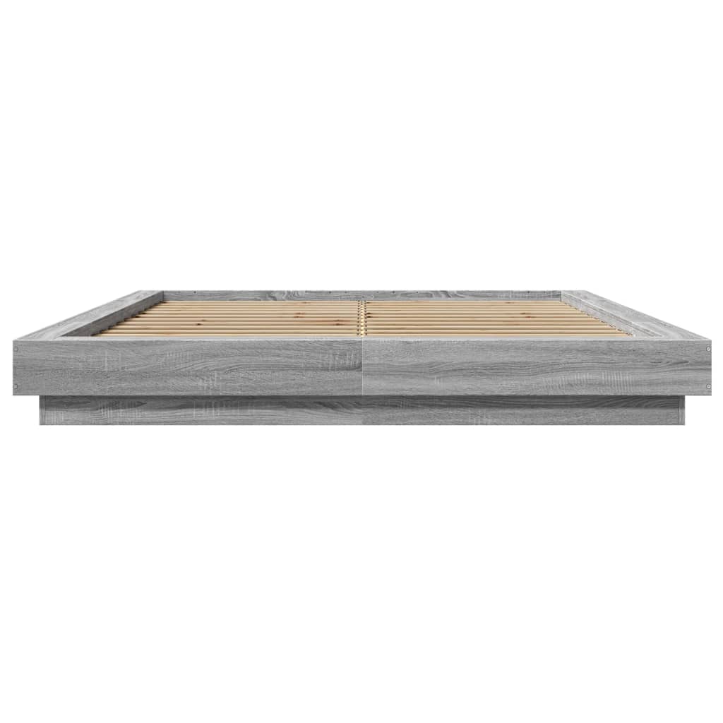 Giroletto Luci LED Grigio Sonoma 150x200 cm Legno Multistrato 3281096