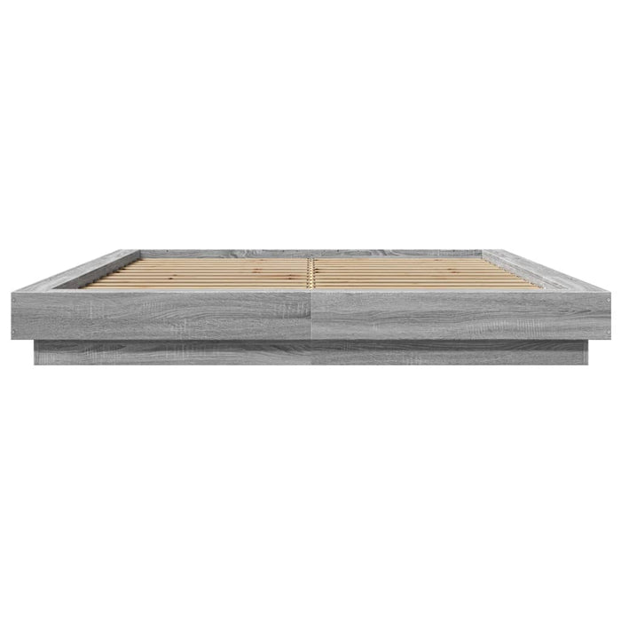Giroletto Luci LED Grigio Sonoma 150x200 cm Legno Multistrato 3281096