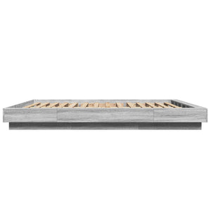 Giroletto Luci LED Grigio Sonoma 150x200 cm Legno Multistrato 3281096