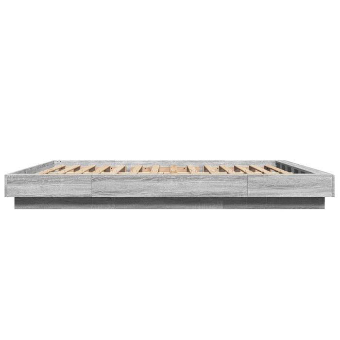 Giroletto Luci LED Grigio Sonoma 150x200 cm Legno Multistrato 3281096