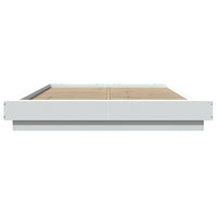 Giroletto con Luci LED Bianco 140x200 cm in Legno Multistrato 3281098