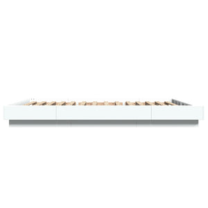 Giroletto con Luci LED Bianco 140x200 cm in Legno Multistrato 3281098
