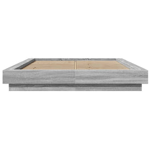 Giroletto Luci LED Grigio Sonoma 140x200 cm Legno Multistrato 3281103