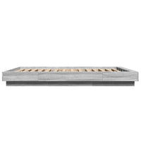 Giroletto Luci LED Grigio Sonoma 140x200 cm Legno Multistrato 3281103