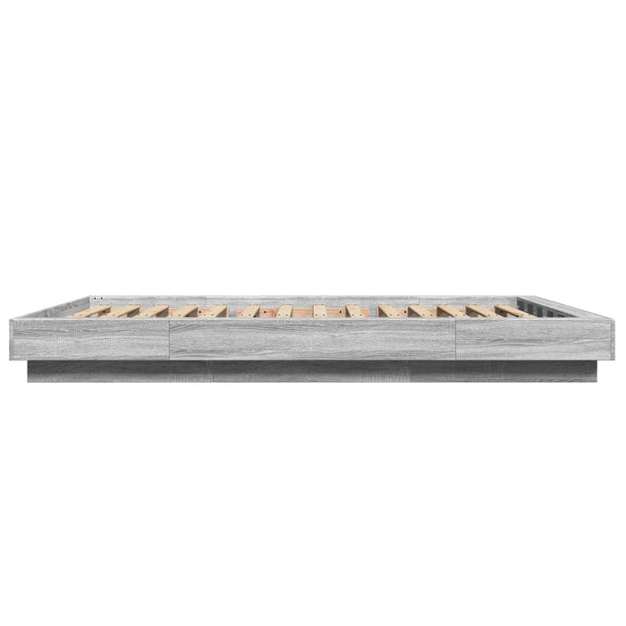 Giroletto Luci LED Grigio Sonoma 140x200 cm Legno Multistrato 3281103