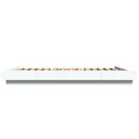 Giroletto con Luci LED Bianco 120x200 cm in Legno Multistrato 3281105