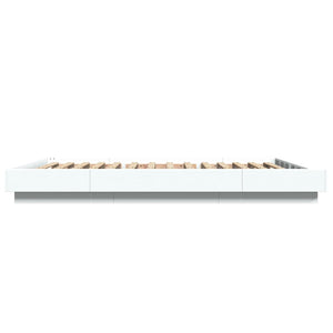 Giroletto con Luci LED Bianco 120x200 cm in Legno Multistrato 3281105