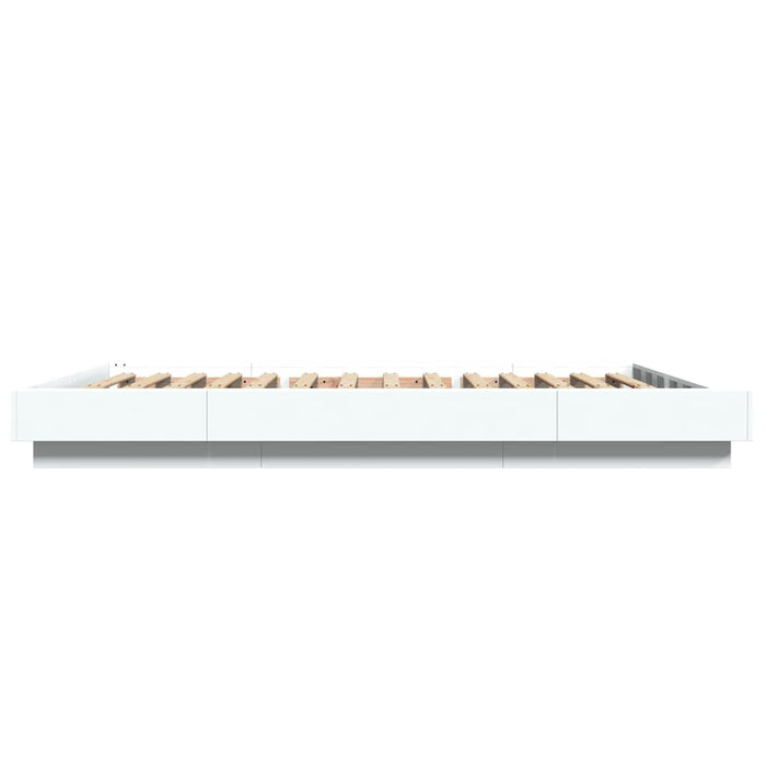 Giroletto con Luci LED Bianco 120x200 cm in Legno Multistrato 3281105