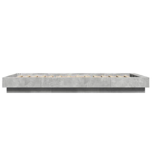 Giroletto Luci LED Grigio Cemento 100x200 cm Legno Multistrato 3281115