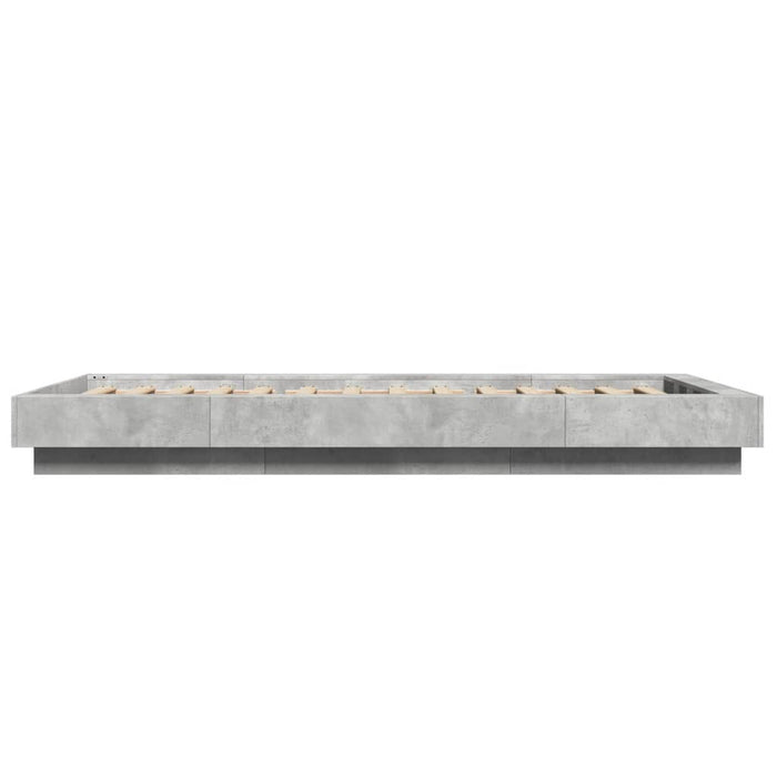 Giroletto Luci LED Grigio Cemento 100x200 cm Legno Multistrato 3281115