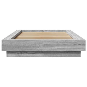 Giroletto Luci LED Grigio Sonoma 100x200cm in Legno Multistrato 3281117