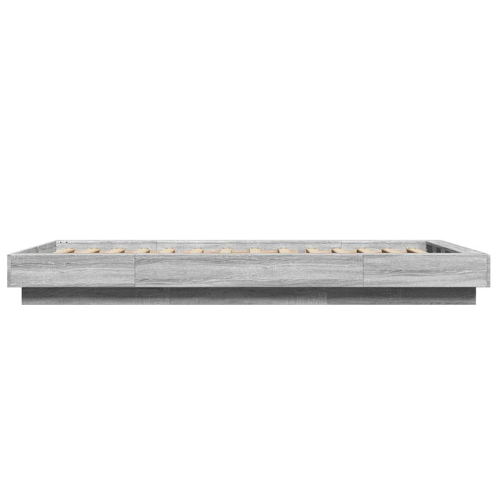Giroletto Luci LED Grigio Sonoma 100x200cm in Legno Multistrato 3281117