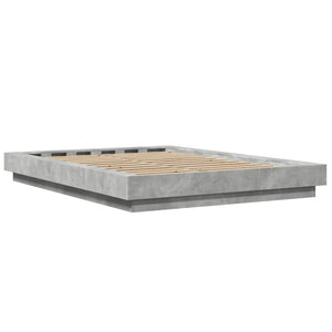 Giroletto Luci LED Grigio Cemento 135x190 cm Legno Multistrato