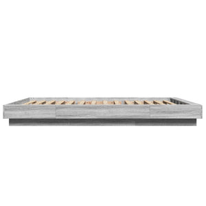 Giroletto Luci LED Grigio Sonoma 135x190 cm Legno Multistrato 3281138