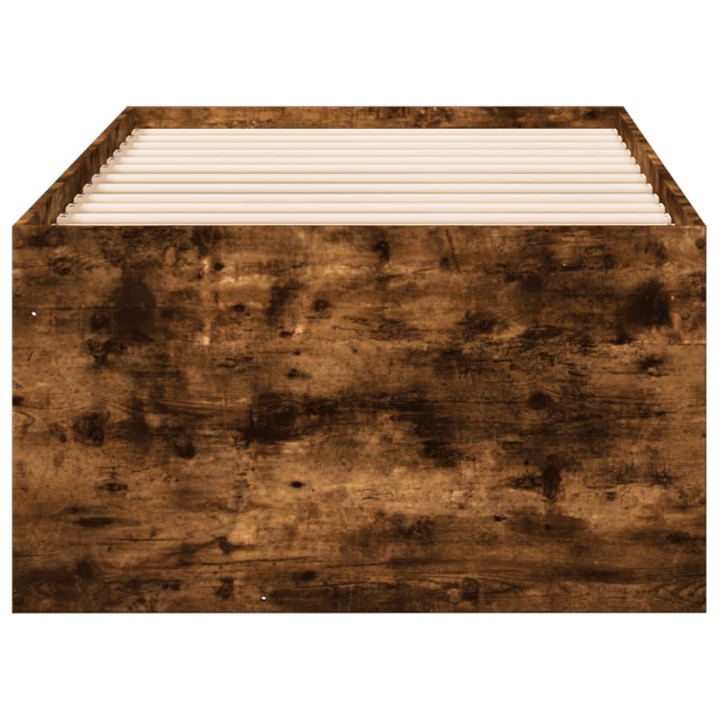 Divano Letto con Cassetti senza Materasso Rovere Fumo 100x200cm 3280241