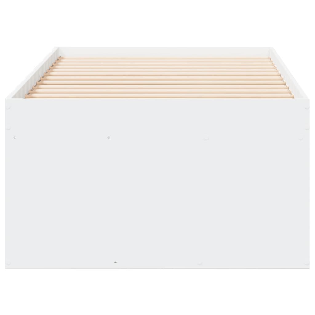 vidaXL Divano Letto con Cassetti senza Materasso Bianco 75x190 cm