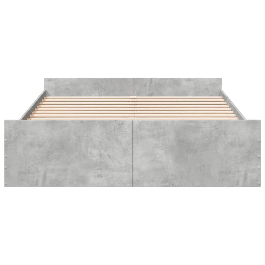 Giroletto Cassetti Grigio Cemento 160x200 cm Legno Multistrato 3280282
