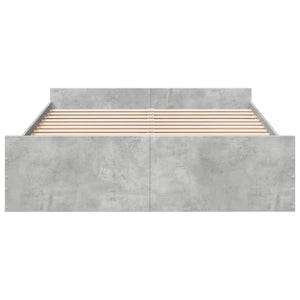 Giroletto Cassetti Grigio Cemento 160x200 cm Legno Multistrato 3280282